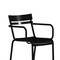 Flash Furniture Black All-Weather Steel Dining Chair, 4PK 4-XU-CH-10318-ARM-BK-GG - alternate 6